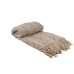 Coperta Romimex Beige Con frange 130 x 200 x 1 cm