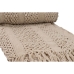 Blanket Romimex Beige With tassles 130 x 200 x 1 cm