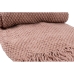 Blanket Romimex Pink With tassles 130 x 200 x 1 cm