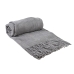 Blanket Romimex Grey With tassles 130 x 200 x 1 cm