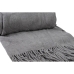 Blanket Romimex Grey With tassles 130 x 200 x 1 cm