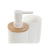 Badesett Home ESPRIT Hvit Naturell Bambus polystyren 7 x 7 x 16 cm