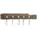 Wall mounted coat hanger Home ESPRIT Luonnollinen Metalli Paolownia wood 99 x 3 x 31 cm