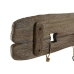 Wall mounted coat hanger Home ESPRIT Luonnollinen Metalli Paolownia wood 99 x 3 x 31 cm