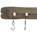 Wall mounted coat hanger Home ESPRIT Luonnollinen Metalli Paolownia wood 99 x 3 x 31 cm