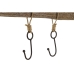 Wall mounted coat hanger Home ESPRIT Luonnollinen Metalli Paolownia wood 99 x 3 x 31 cm