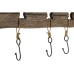 Wall mounted coat hanger Home ESPRIT Luonnollinen Metalli Paolownia wood 99 x 3 x 31 cm