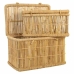 Conjunto de Cestos Alexandra House Living Natural Bambu Corda 52 x 40 x 70 cm 62 x 42 x 32 cm 2 Peças