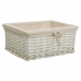 Panier à linge Alexandra House Living Blanc osier Bois de saule 3 Pièces