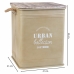 Panier à linge Alexandra House Living Urban Beige Chanvre Métal Bois d'épicéa