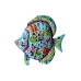 Wall Decoration Romimex Blue Green Fish 60 x 65 x 11 cm