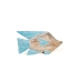 Wall Decoration Romimex Turquoise Fish 30 x 3 x 15 cm