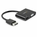 Display Port to HDMI/VGA Adapter Startech DP2VGAHD20           4K Ultra HD Black