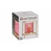 Kerzenschale karriert Rosa Gold 11,5 x 12,6 x 11,5 cm Metall Glas