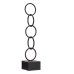 Deko-Figur Ringe Schwarz Metall (12,5 x 60,5 x 12,5 cm)