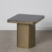 Mesa de apoio 50,5 x 50,5 x 51 cm Cristal Preto Dourado Metal