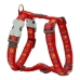 Arnês para Cães Red Dingo Style Vermelho Pegada animal 30-48 cm