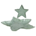 Tabuleiro de Bolso Romimex Verde Vidro Estrela 35 x 5 x 35 cm