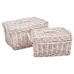 Boîtes de rangement Alexandra House Living Blanc osier Bois de saule 2 Pièces