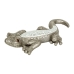 Figurine Décorative Romimex Argenté Mosaïque Lézard 40 x 7 x 20 cm