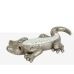 Decorative Figure Romimex Silver Mosaic Lizard 40 x 7 x 20 cm