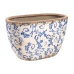 Jardinière Romimex Bleu Blanc Porcelaine Finition vieillie 27 x 16 x 15 cm