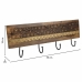 Wall mounted coat hanger Alexandra House Living Ruskea Rauta Mangopuu 5 x 18 x 50 cm