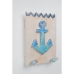 Wall mounted coat hanger Romimex Sininen Luonnollinen Puu Ankkuri 20 x 30 x 7 cm