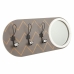 Porte-manteau avec miroir Alexandra House Living Gris Bois d'épicéa Bois MDF 5 x 30 x 60 cm