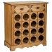 Bottle rack Alexandra House Living Brown Wood Metal 31 x 69 x 63 cm Furniture 2 drawers 16 bottles