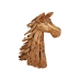 Escultura Romimex Natural Teca 35 x 90 x 25 cm Cavalo