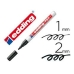 Permanent marker Edding Black (10 Units)