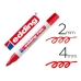 Marker permanentny Edding Czerwony 2-4 mm (10 Sztuk)