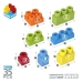 Brod s Kockama za Slaganje Color Block 35 Dijelovi (35 pcs)