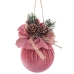 Boules de Noël Multicouleur Rose Velours côtelé Foam 6 x 6 x 6 cm (8 Unités)