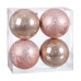 Kerstballen Beige Plastic 10 x 10 x 10 cm (4 Stuks)