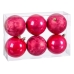 Boules de Noël Fraise Plastique 8 x 8 x 8 cm (6 Unités)