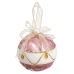 Kerstballen Wit Roze Polyfoam Weefsel 6 x 6 x 6 cm (6 Stuks)