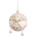 Kerstballen Wit Gouden Polyfoam Weefsel Lasso 8 x 8 x 8 cm (4 Stuks)