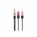 Kabel Audio Jack (3,5 mm) naar 2 RCA DCU (3 m)