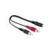 Kabel Audio Jack naar 2 RCA Hama 00116011