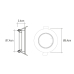 Svjetiljka EDM 35909 halogeno ø 8,4 cm Potporni prsten