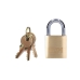 Key padlock EDM Brass