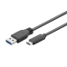 Кабел USB A към USB-C EDM 51247 Черен 1 m