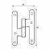 Bisagra EDM 85482 PN07 Acero Inoxidable 100 x 58 mm Derecha