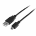 Kabel Micro USB Startech USB2HABM2M USB A Mini USB B Černý