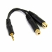 Audio Jack Kabel (3,5 mm) Delilnik Startech MUY1MFF              Črna 0,15 m