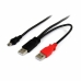 Cablu USB 2.0 A la Mini USB B Startech USB2HABMY6           Roșu Negru