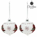 Bolas de Natal 8 cm (2 uds) Cristal Branco