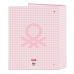 Raccoglitore ad anelli Benetton Vichy Rosa A4 27 x 33 x 6 cm